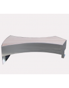 Panchina piana con design pregiato in acciaio e legno di pregio, finitura zincata e verniciata - Modulo da cm 170x92x45h