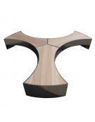 Panchina piana con design pregiato in acciaio e legno di pino, finitura zincata e verniciata - Modulo da cm 170x92x45h