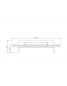 Panchina Sevilla con schienale e seduta in legno di pino nordico, struttura in acciaio zincata e verniciata - cm 25,2x60x62,5h