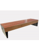 Panchina piana dal design elegante, con legno di pregio, finitura zincata verniciata - cm 230x67,5x45h