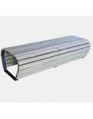 Panchina piana, struttura in acciaio zincato e verniciato con legno di pino - cm 175x70x43h