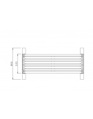 Panchina Queen piana in acciaio con legno di pino - cm 169x86,4x45h