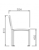 Panchina Carmen con schienale. Struttura in acciaio zincato e verniciato, doghe in legno di pregio - cm 156x55,4x81h