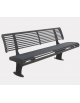Panchina con schienale realizzata interamente in acciaio zincato verniciato - cm 180x64,5x77,4h