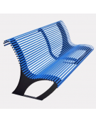 Panchina di particolare forma ergonomica zincata e verniciata - cm 200x72,7x81,1h