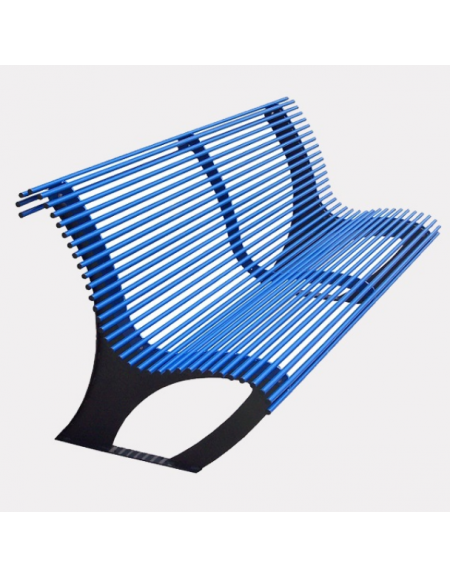 Panchina di particolare forma ergonomica zincata e verniciata - cm 200x72,7x81,1h