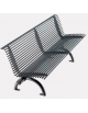 Panchina con schienale, in acciaio zincato e verniciato, seduta e schienale ergonomici - cm 197x62x75,9h