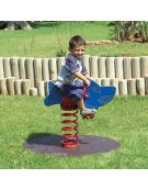 Gioco a molla monoposto Squalo - in legno - A scelta con base da interrare o da appoggio - cm 75x23x67h