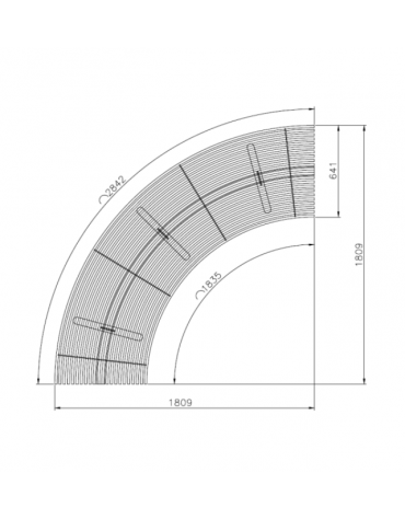 Panchina Rest angolare senza schienale, struttura in acciaio zincato e verniciato - cm 180,9x180,9x42,1h