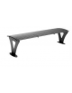 Panchina senza schienale realizzata interamente in acciaio zincato e verniciato - cm 180x45x43,4h