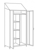 Armadio Portascope a 2 Ante dim 95x50x215h