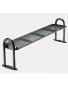 Panchina senza schienale, realizzata in acciaio zincato e verniciato. Da tassellare - cm 178,6x45x58,9h