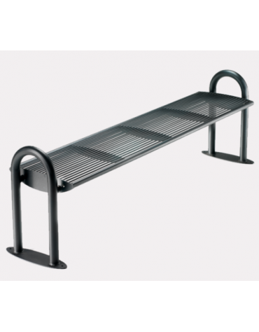 Panchina senza schienale, realizzata in acciaio zincato e verniciato. Da tassellare - cm 178,6x45x58,9h