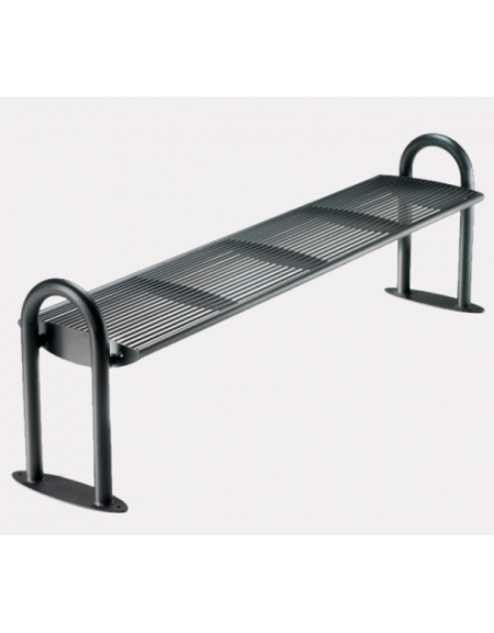 Panchina senza schienale, realizzata in acciaio zincato e verniciato. Da tassellare - cm 178,6x45x58,9h