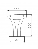 Panchina piana realizzata in acciaio zincato e verniciato. Supporti con piastre di base con tasselli - cm 161,5x44,5x50h