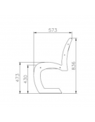 Panchina interamente in acciaio con schienale, seduta formata da trafilati di acciaio e 2 tubolari - cm 162,1x57,3x83,6