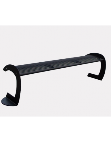Panchina piana in acciaio zincato e verniciato, seduta formata da trafilati di acciaio e 2 tubolari - cm 186,1x51,2x47,3h