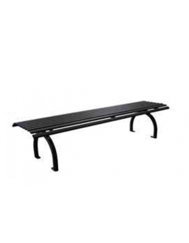Panchina senza schienale realizzata interamente in acciaio zincato e verniciato - cm 200x49,8x45h