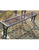 Panchina senza schienale in acciaio zincata e verniciata  - cm 182x37x45h