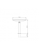 Set composta da tavolo + 2 panchine con schienale, struttura in acciaio zincato e verniciato - cm 197x80h