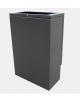 Cestone portarifiuti di forma rettangolare in acciaio zincato e verniciato - Capacità Lt 80 - cm 57x30,5x84,7h