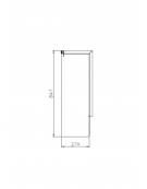 Cestino portarifiuti di forma rettangolare in acciaio zincato e verniciato - cm 57x30,5x84,7h