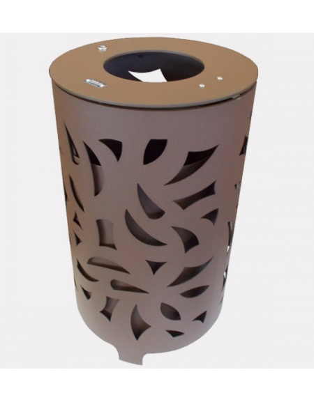 Cestino portarifiuti dal design originale in acciaio zincato e verniciato - cm Ø 40,5x80,5h