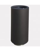Cestino portarifiuti di forma cilindrica con contenitore interno, base in acciaio inox - cm Ø 40,5x80,3h