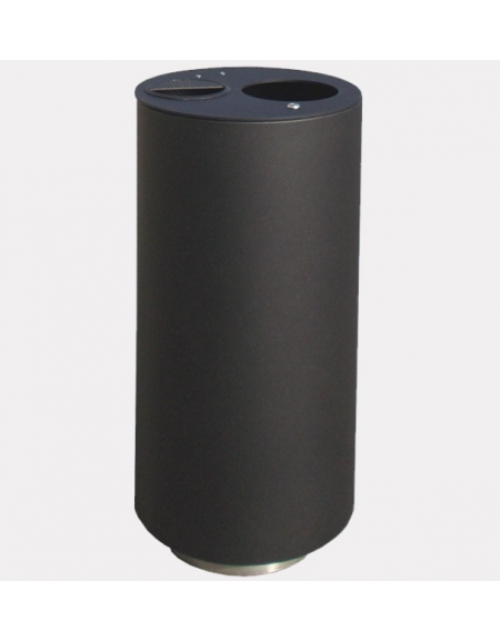 Cestino portarifiuti di forma cilindrica con contenitore interno, base in acciaio verniciato - cm Ø 40,5x80,3h