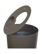Cestino portarifiuti di forma cilindrica con contenitore interno, base in acciaio verniciato - cm Ø 40,5x80,3h