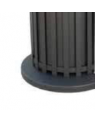 Cestino portarifiuti di forma cilindrica realizzato in acciaio zincato e verniciato. Con base in ferro - cm Ø57x89,6h