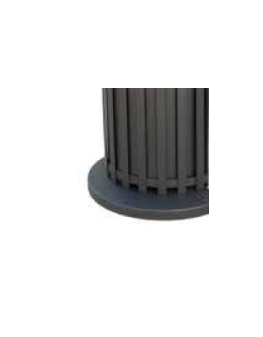 Cestino portarifiuti di forma cilindrica realizzato in acciaio zincato e verniciato. Con base in ferro - cm Ø57x89,6h