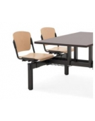 TAVOLO MENSA CON 4 SEDUTE FISSE IN FAGGIO  - DIMENSIONI PIANO CM 120X80