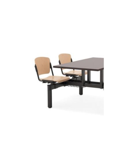 TAVOLO MENSA CON 4 SEDUTE FISSE IN FAGGIO  - DIMENSIONI PIANO CM 120X80