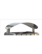 Cestino portarifiuti con  coperchio, in acciaio con fianchi in cemento - cm 73x54x97,2h