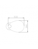 Cestino portarifiuti da tassellare a forma cilindrica con nervature - cm 39x53,2x117,5h