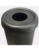 Cestino portarifiuti da tassellare a forma cilindrica con foro ridotto - cm Ø 35x100h