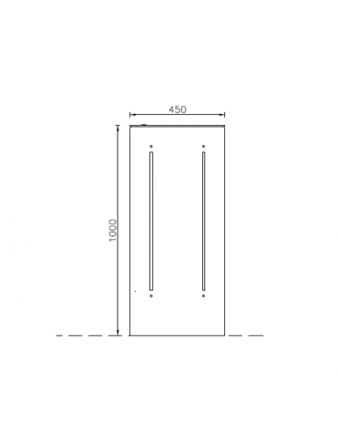 Cestone per la raccolta differenziata a 1 settore in acciaio con doghe in legno di pino - cm 45x45x100h