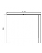 Cestino per la raccolta differenziata diviso in 4 settori, in acciaio zincato e verniciato - cm 103,1x38,5x88,1h