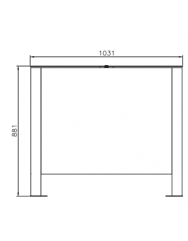 Cestino per la raccolta differenziata diviso in 4 settori, in acciaio zincato e verniciato - cm 103,1x38,5x88,1h