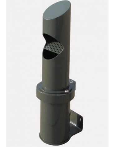 Spegnisigarette realizzato in acciaio inox. Da fissare a muro - cm Ø12,1x56h