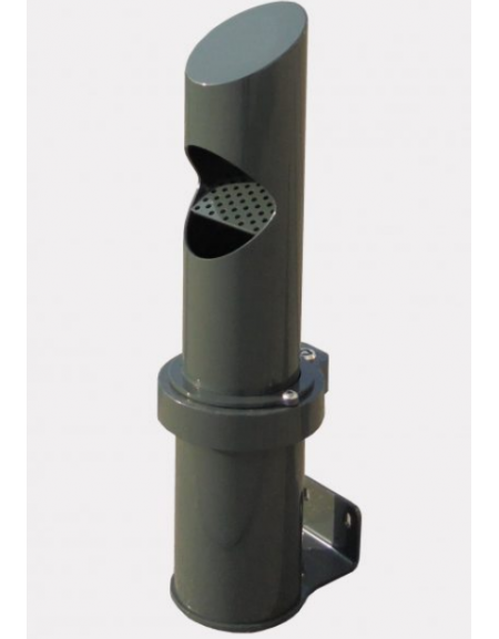 Spegnisigarette realizzato in acciaio inox. Da fissare a muro - cm Ø12,1x56h