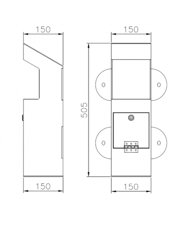 Spegnisigarette realizzato in acciaio zincato e verniciato di forma tubolare di acciaio. Da tassellare - cm 15x15x50,5h