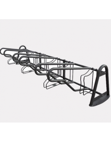 Portabici 4 posti realizzato completamente in acciaio zincato e verniciato. Da tassellare - cm 213x70,2h