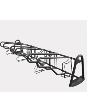 Portabici 6 posti realizzato completamente in acciaio zincato e verniciato. Da tassellare - cm 310,8x70,2h