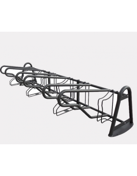 Portabici 6 posti realizzato completamente in acciaio zincato e verniciato. Da tassellare - cm 310,8x70,2h