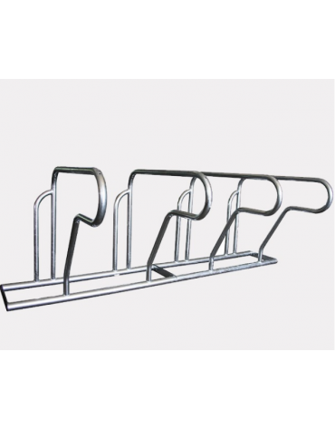 Portabici a modulo base 2 posti in acciaio zincato e verniciato  - cm 125,6x100x90h