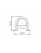 Portabici 5 posti con elemento a spirale. Base per il fissaggio al suolo tramite tasselli - cm 209,5x59x50,5h