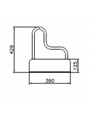 Portabici 3 posti realizzato completamente in acciaio zincato e verniciato. Da tassellare - cm 159,4x39x42,9h