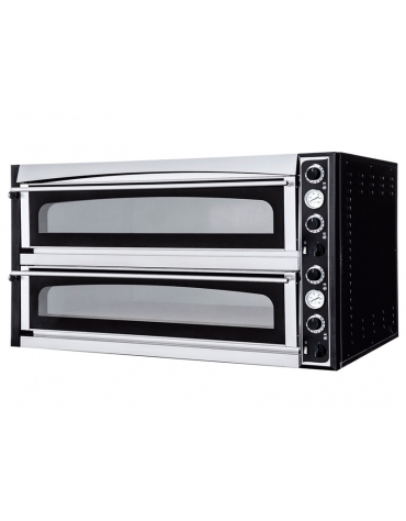 Forno elettrico per pizzeria professionale da 9+9 pizze Ø 36 cm - N° 2 Camere da cm 108x108x14h